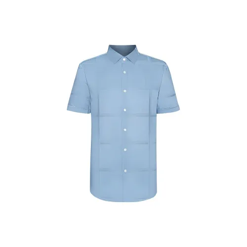 Satchi Shirts Men Light Gray Blue