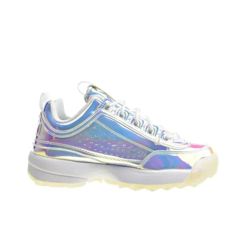FILA Disruptor Cushioning Wear-Resistant Low-Top Casual Shoes Women's White-1