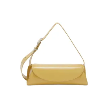 JIL SANDER Calfskin Shoulder Bag Women's Light Yellow