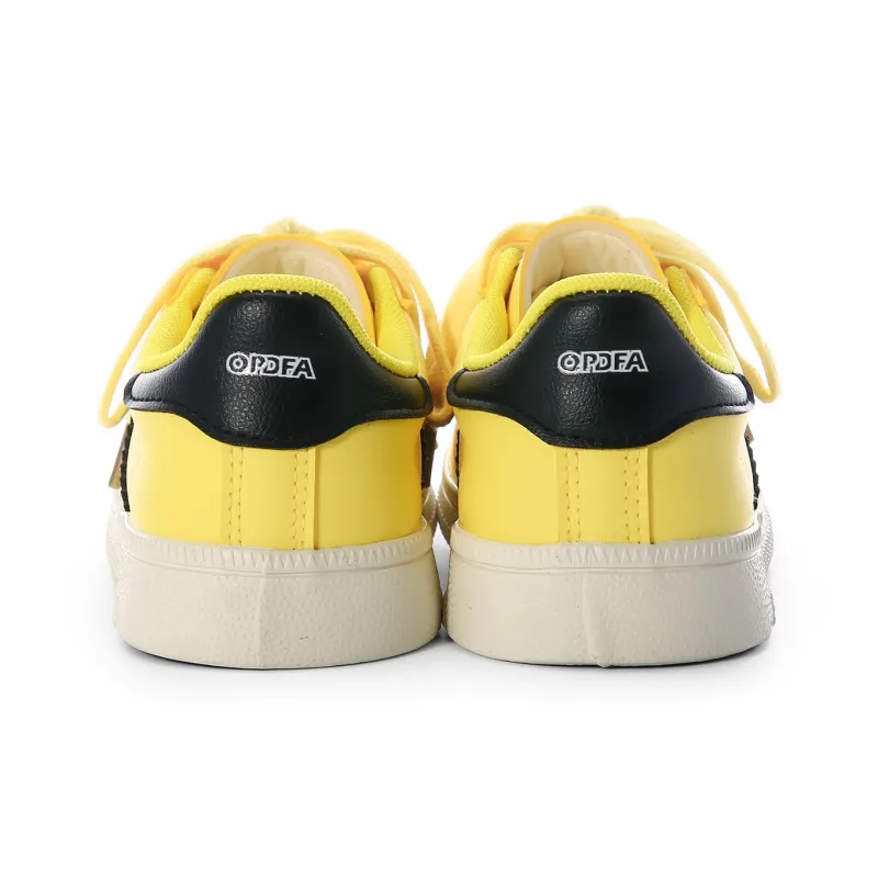 Lovely You German Army Trainers Lightweight Low Top Casual Shoes Women's Yellow-3