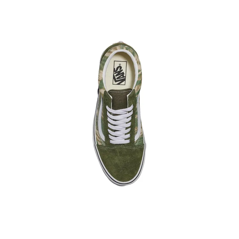 Vans Old Skool Anti-Slip And Wear-Resistant Support Low-Top Skateboard Shoes Unisex Green-4