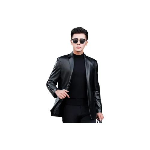 FORTEI Leather Jacket Men's Black