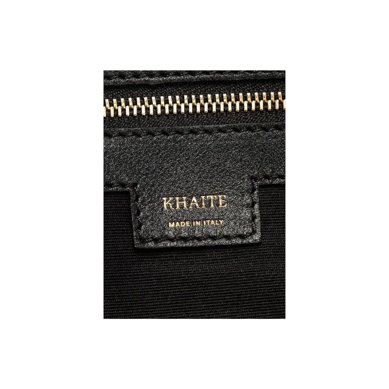 KHAITE Calfskin Tote Bag Shopping Bag Handbag Women's Black-5
