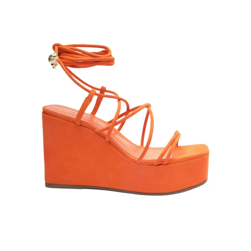 Schutz Magdalena Strap Sandals Women's Orange-1