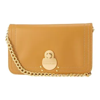 LONGCHAMP Cavalcade Leather Shoulder Bag Women's Light Brown
