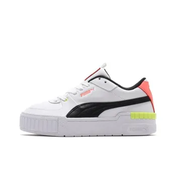 PUMA Cali Sport Sport Cushioning Lightweight Slip-Resistant Low-Top Skateboard Shoes Women's White Black Pink