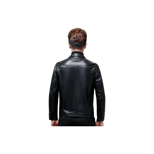 FORTEI Leather Jacket Men's Black