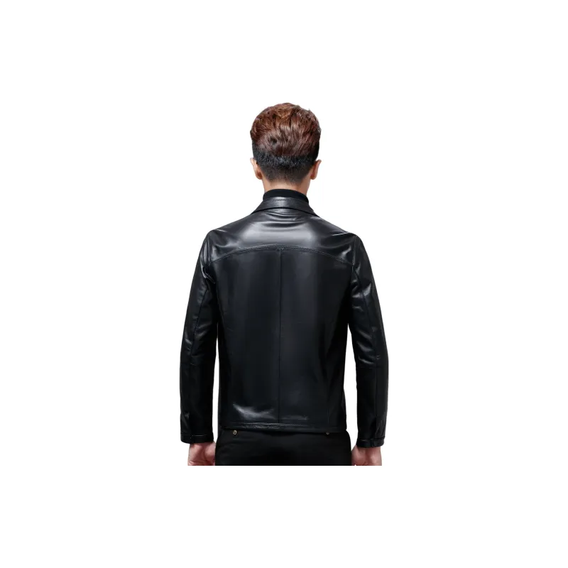FORTEI Leather Jacket Men's Black-0