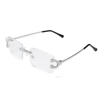 ICEGIANT 925 Sterling Silver Moissanite Square Sunglasses Unisex