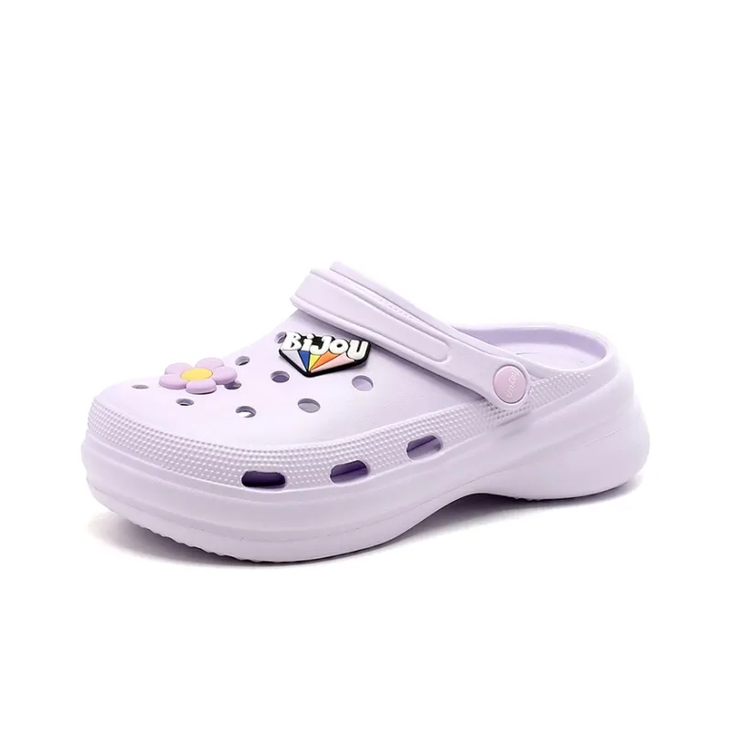 OUBT Sweet Style Closed Toe Half Slippers Fashion Beach Clogs Women's-2