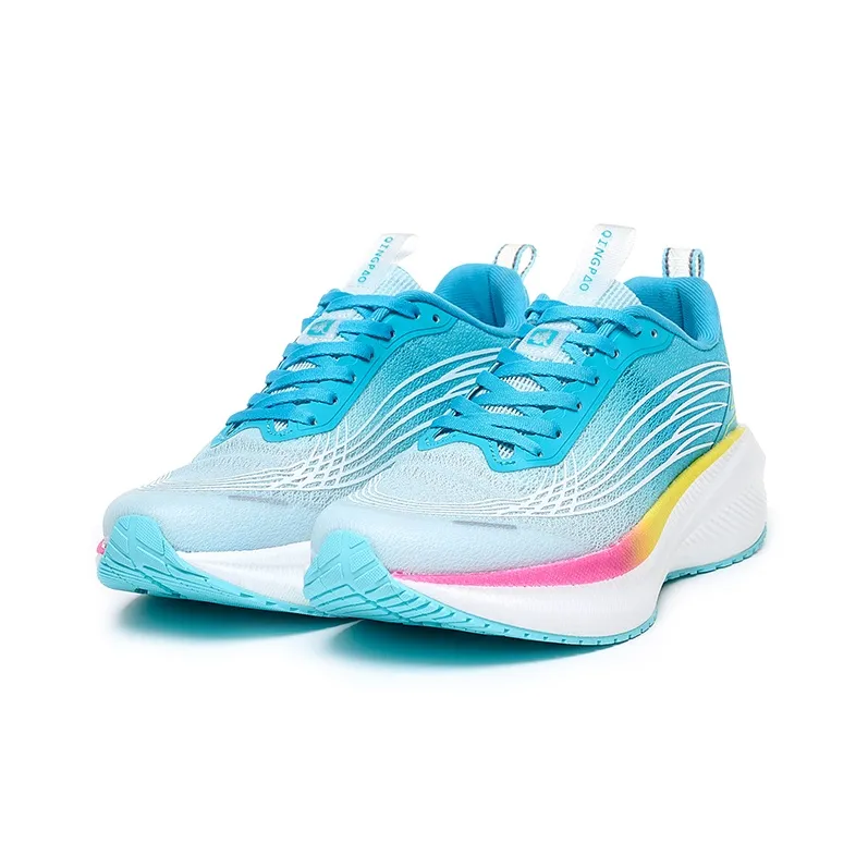 Qing Pao Running Shoes Women's Low Top Green-2