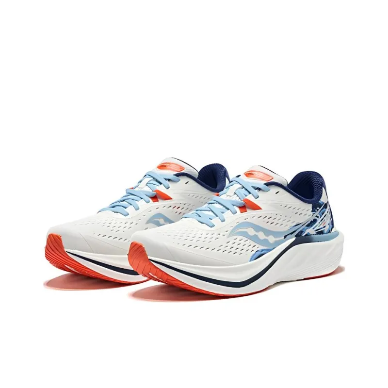 Saucony Slay 2 Coverage Low Top Carbon Plate Training Running Shoes Unisex White Blue-2
