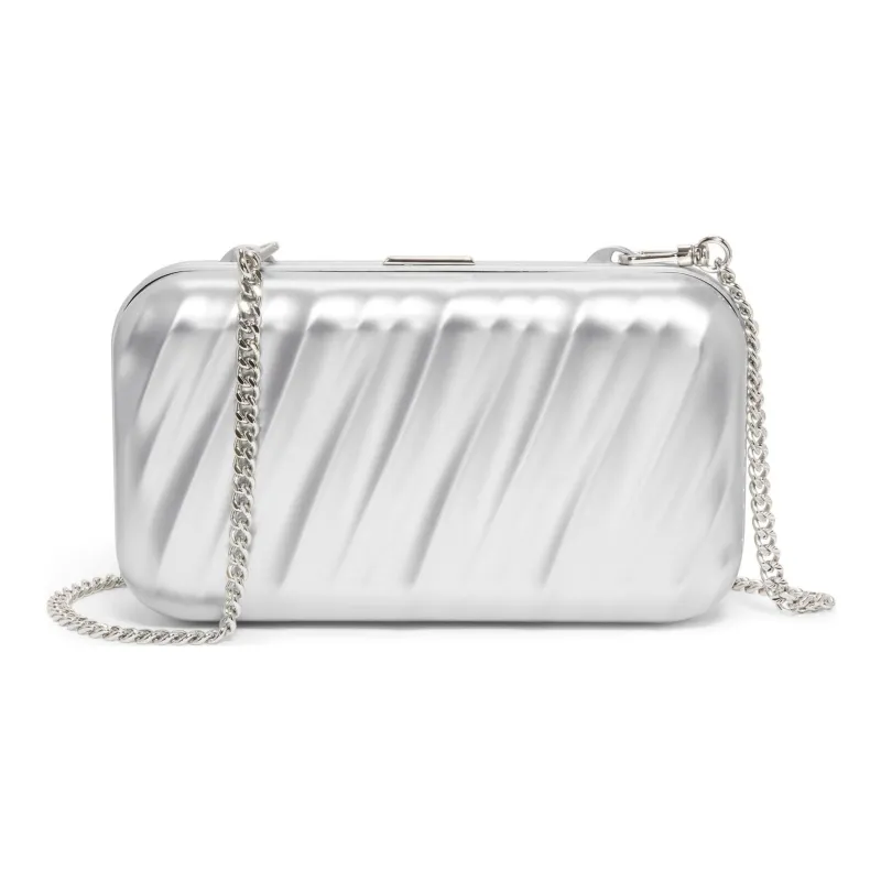 TUMI Aluminum Handheld Crossbody Bag Women's Silver-1
