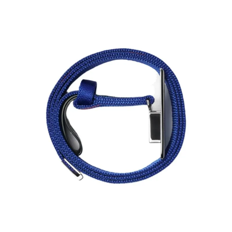 Burberry Polyamide Leather Belts Men's Blue Width 3CM-1