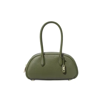 MICHAEL KORS Pebble Leather One Shoulder Handbag Small Size Women's Olive Green
