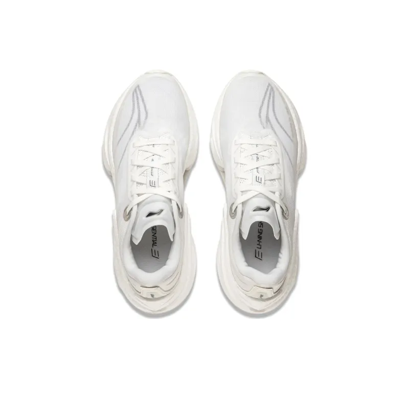 LiNing Shadow 3 ESSENTIAL Cushioning Anti Slip And Wear Resistant Support Rebound Low Top Running Shoes Women's White-4