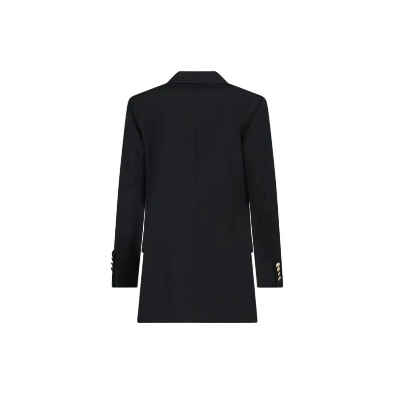 Victoria Beckham Double Breasted Straight Hem Blazer-1