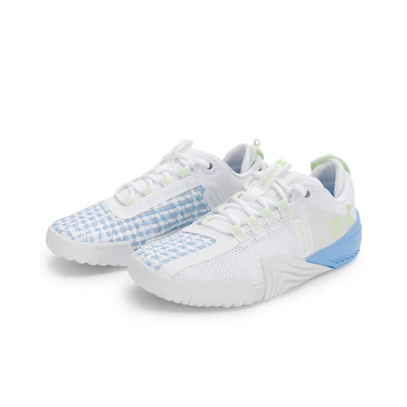 Under Armour Tribase Reign 6 Durable Breathable Low Top Training Shoes Women's White Blue-2