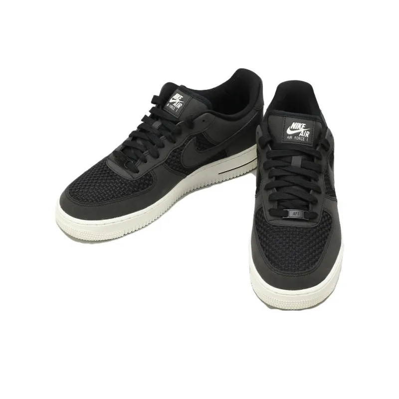Nike Air Force 1 Low Woven Black Black Sail-2