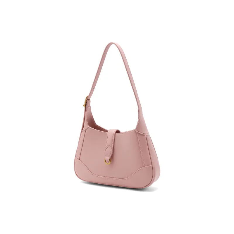 BELLE Premium Texture Shoulder Bag Women's Solid Color Plain-5