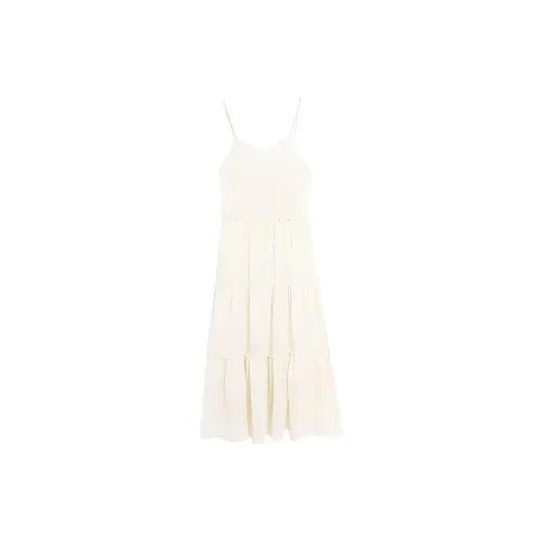 ZVJH Slip Dresses Women's Cream White