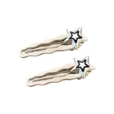 Silver Stars Duckbill Clip 1 Pair