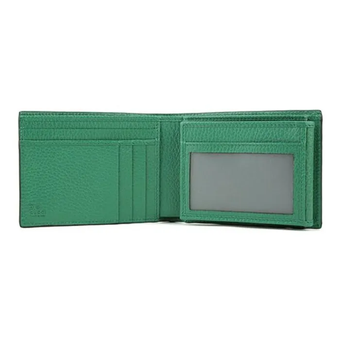 GUCCI Interlocked Gg Bifold Wallet Black/Green-3