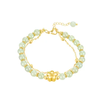 Mom's Gift Hetian Jade Bracelets Pale Greenish White Jade Women's