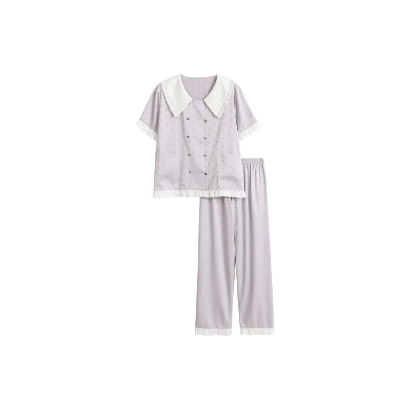 WANANNI Pajama Set Women's Light Purple-0
