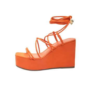 Schutz Magdalena Strap Sandals Women's Orange