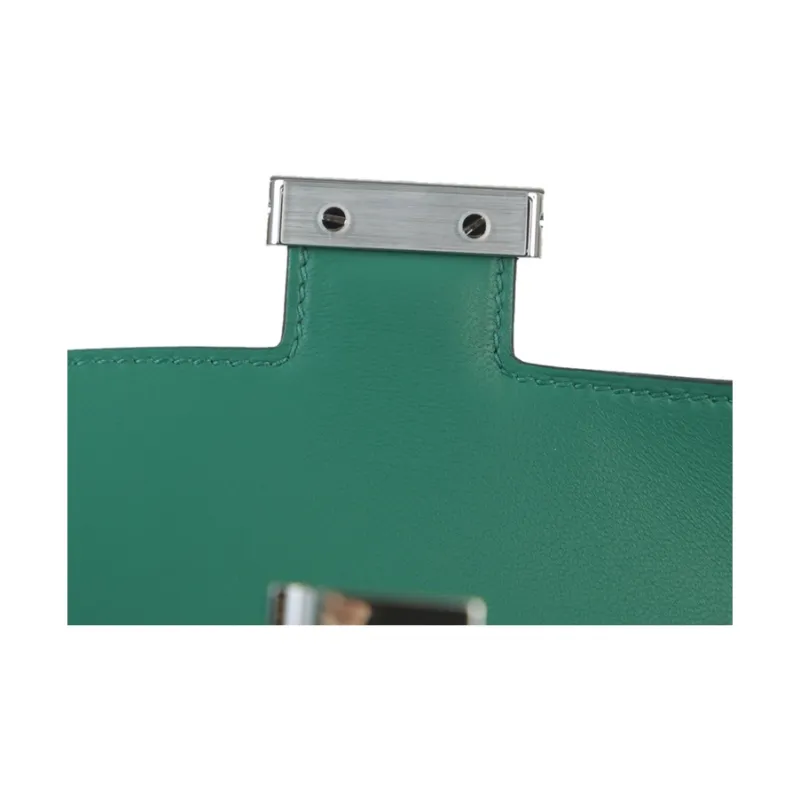 HERMES Constance Epsom Leather Shoulder Bag Crossbody Bag Women's U4 Vert Vertigo Iridescent Green/Velour Green-11