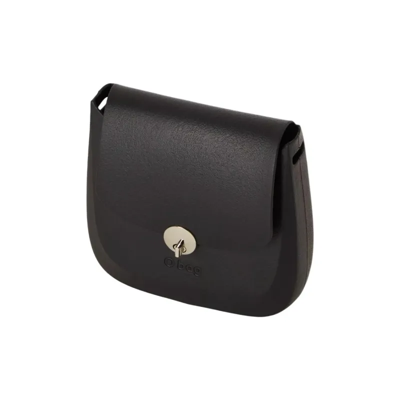 O Bag Thermoplastic Compound One Shoulder Crossbody Clutches Women's Black-1