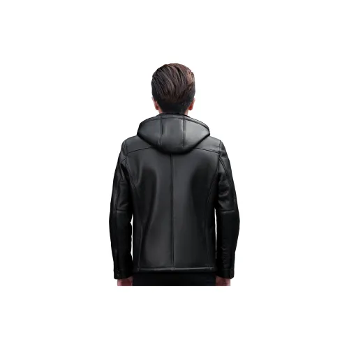 FORTEI Leather Jacket Men's Black