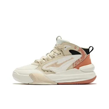 Erke Tang Palace Night Garden 3 Anti-Slip Wear-Resistant Mid-Top Skateboard Shoes Women's Microcrystal White Warm Linen