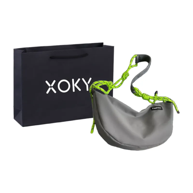 XOKY Fabric Crossbody Bag Regular Unisex Klein Blue/Khaki/Gray/Black-3
