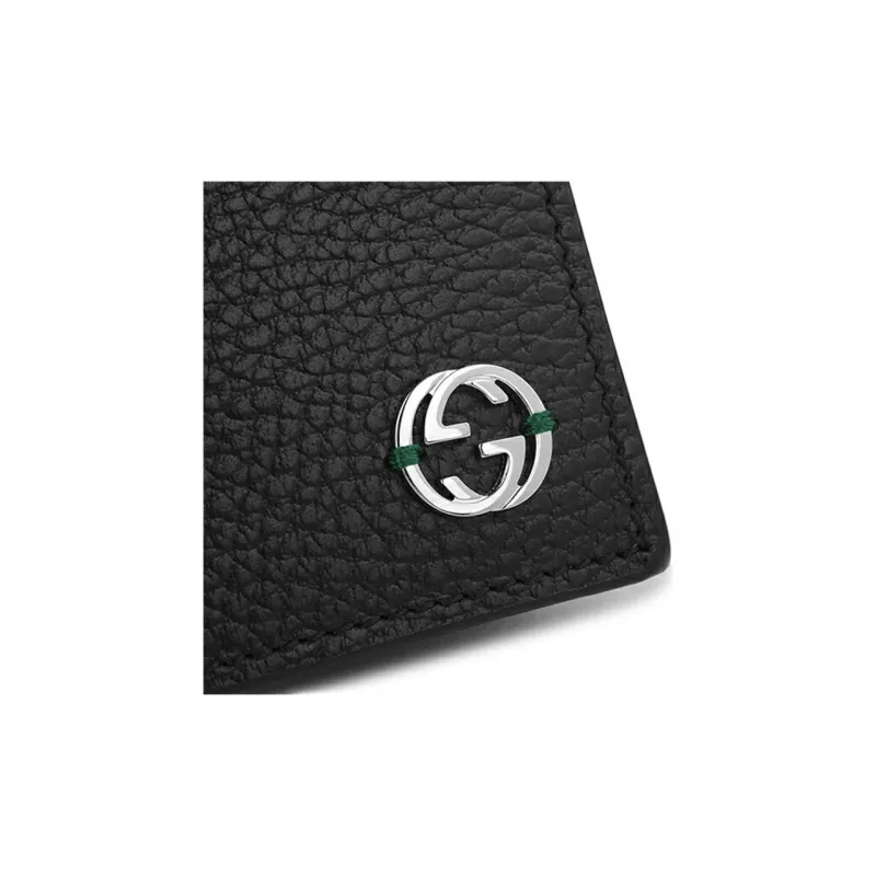 GUCCI Interlocked Gg Bifold Wallet Black/Green-8
