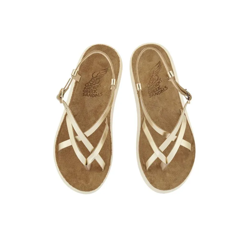 ANCIENT GREEK SANDALS Semele Comfort Strap Sandals Women's Light Gold-4