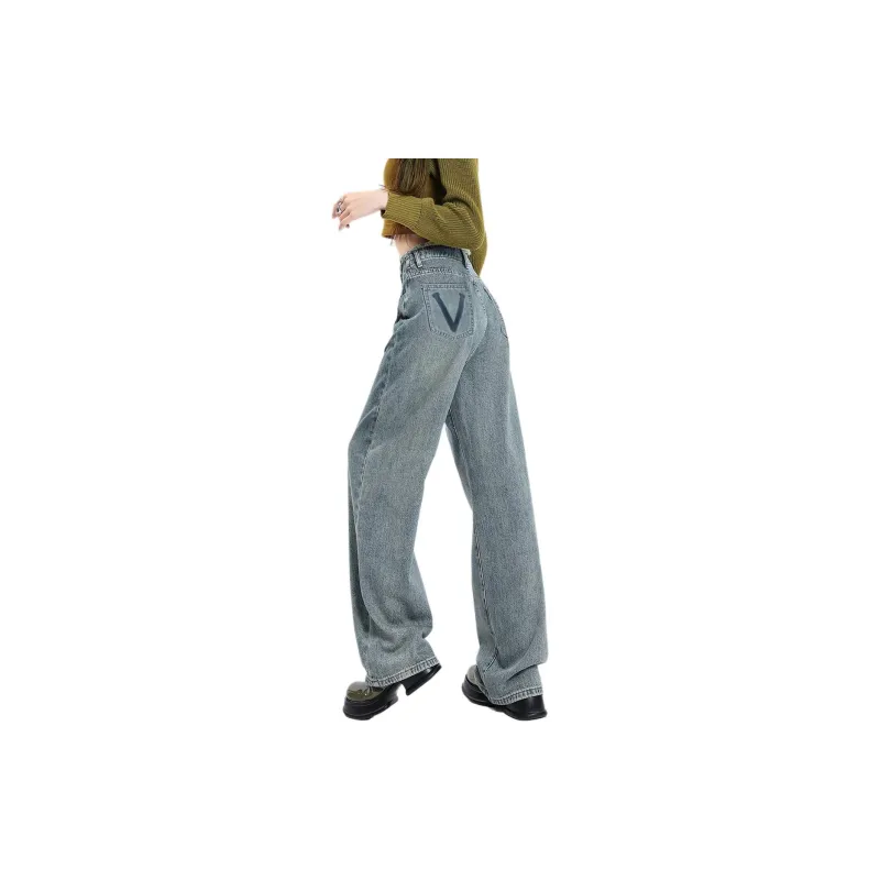 Weixi SS24 Jeans Women's Cool Tea Blue-3