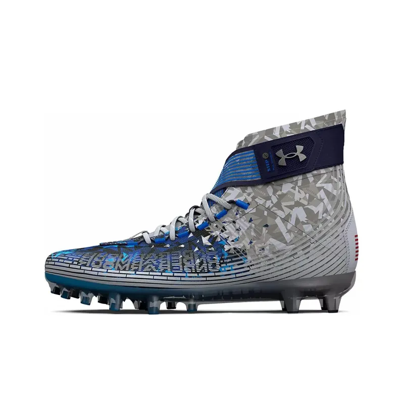 Under Armour Highlight Mc Le Usa Football Cleats 'Grey Blue Red'-0