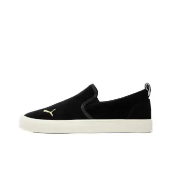 PUMA Bari Anti Slip Wear Resistant Low Top Skateboard Shoes Women's Black Gold