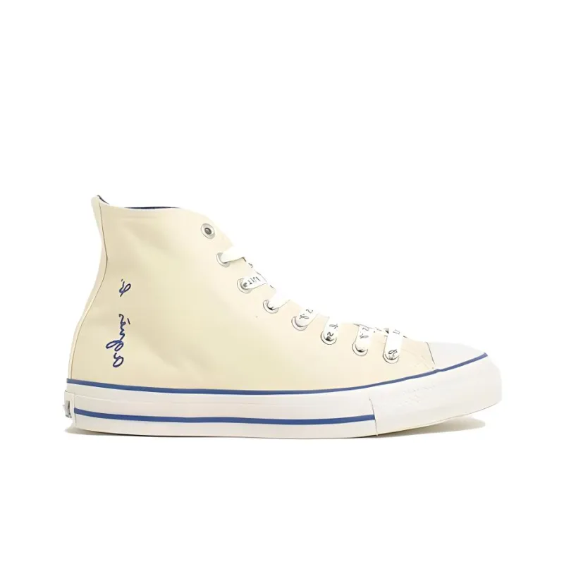 Agnès B. x Converse All Star Wear-resistant And Lightweight High-Top Canvas Shoes Unisex White-1