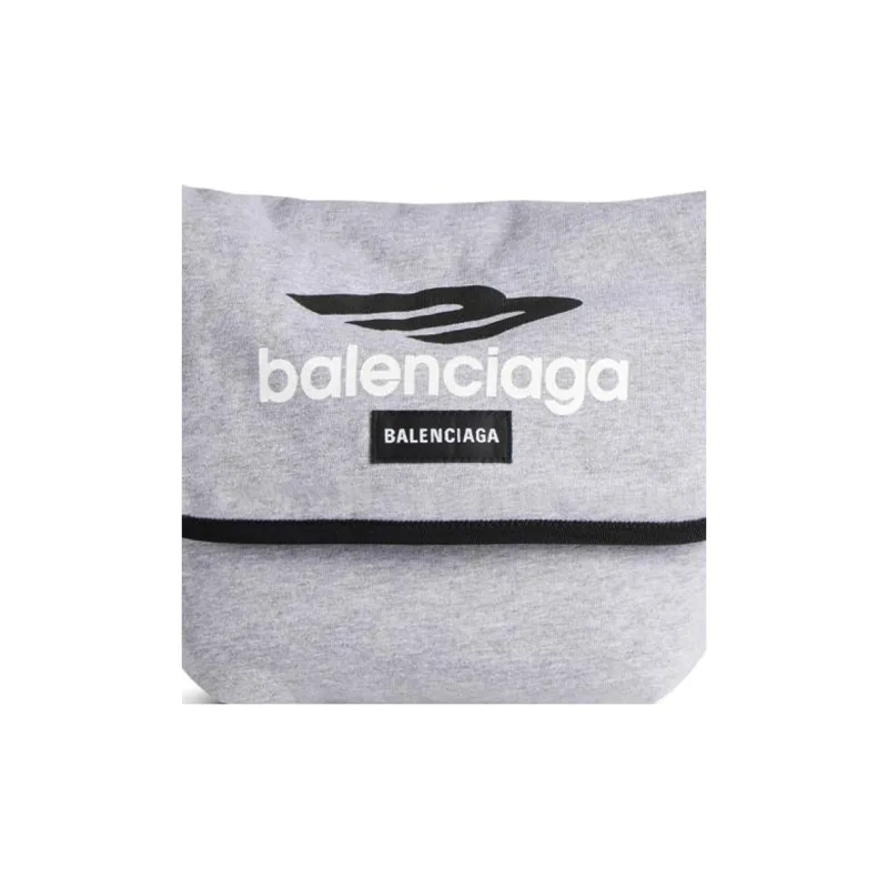 Balenciaga Explorer Fabric Messenger Bag, Shoulder Bag, Crossbody Bag Trumpets Men's Gray & Black & White-4