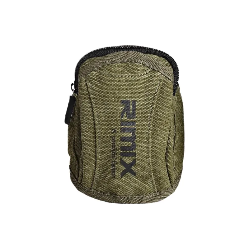RIMIX Canvas Canvas Bag Wrist Bag Unisex Beige/Military Green/Navy Blue-6