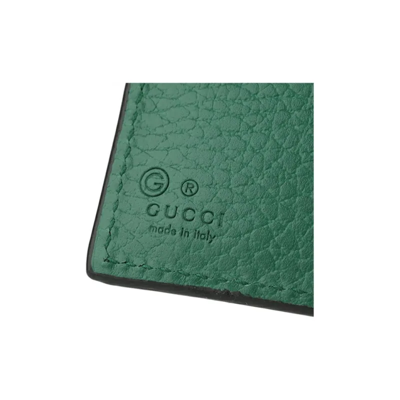 GUCCI Interlocked Gg Bifold Wallet Black/Green-6