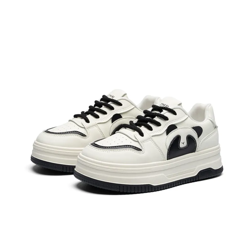 ZHR Small White Shoes Durable Breathable Low Top Skateboard Shoes Women's-1