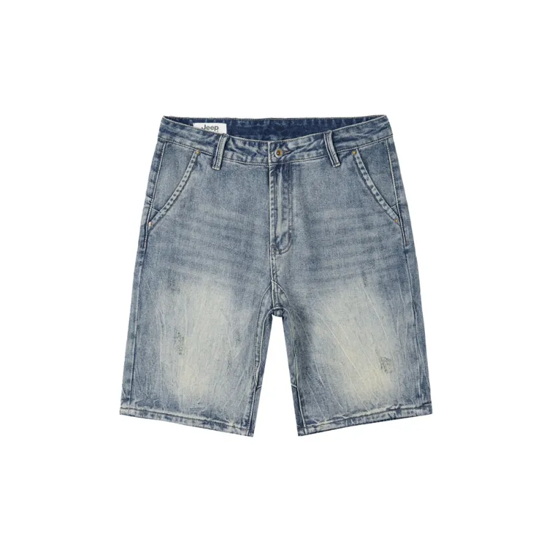 Jeep Denim Shorts Men Blue-1