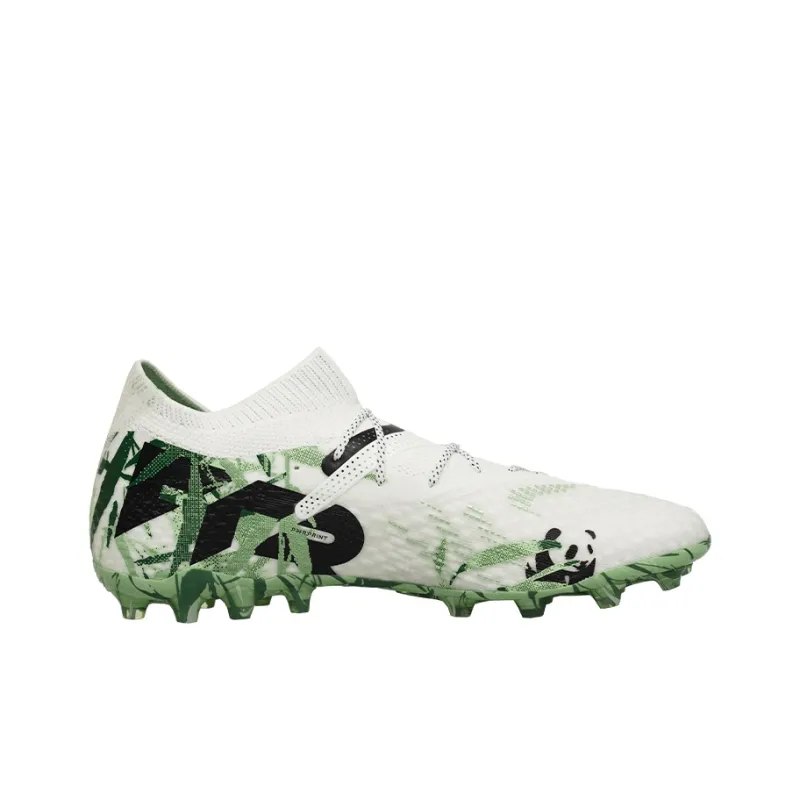 PUMA FUTURE 7 MG Rubber Short Studs Firm Ground Artificial Ground Support Soccer Shoes Unisex White Green-1