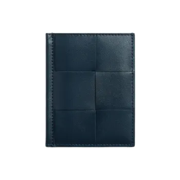 Bottega Veneta Calfskin Card Holder Men's Dark Blue