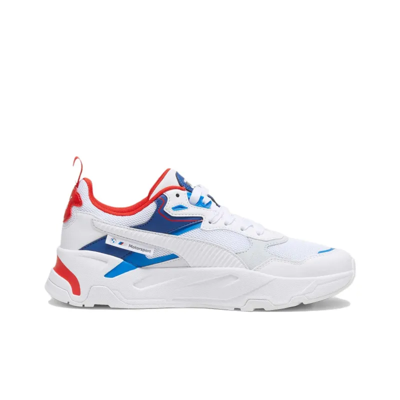 PUMA BMW M Motorsport Anti Slip Wear Resistant Low Top Casual Shoes Men's White Blue Red-1