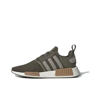 Adidas Originals Nmd R1 Olive Strata Silver Pebble Cloud White